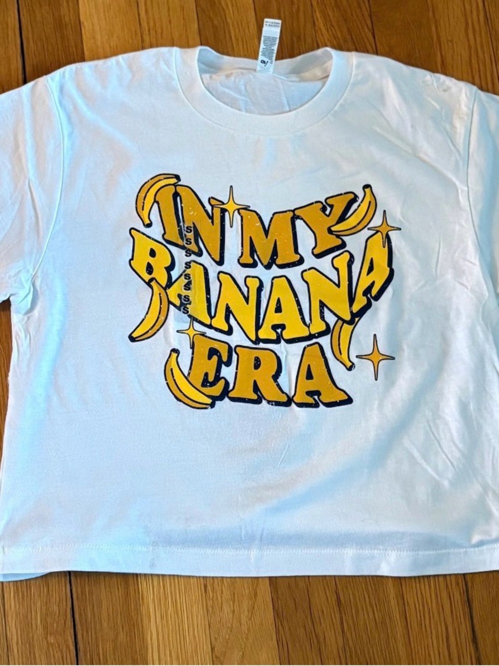 'In My Banana Era' Print Women’s Cropped Small tee